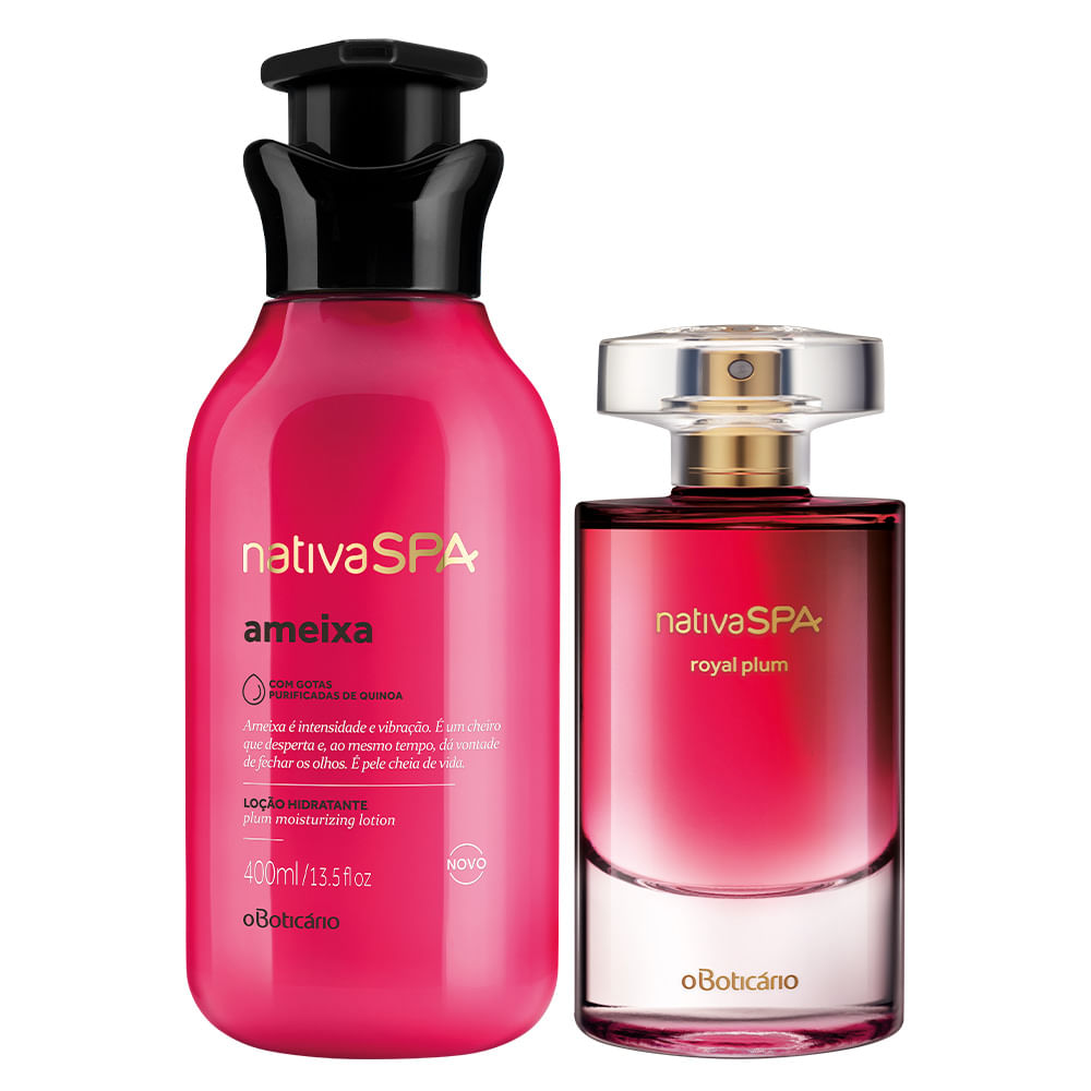Combo Nativa SPA Ameixa: Royal Plumm Desodorante Colônia + Loção Desodorante Corporal 400ml