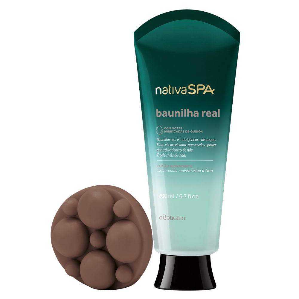 Combo Nativa SPA Baunilha Real: Loção Desodorante Corporal + Sabonete em Barra