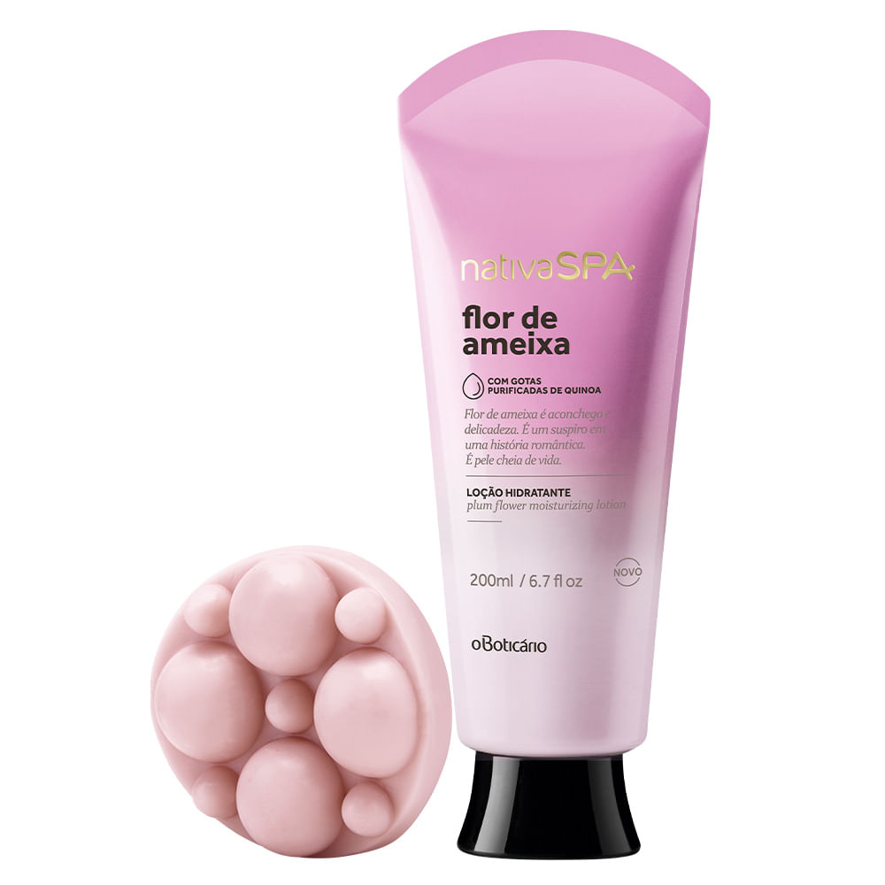 Combo Nativa SPA Flor de Ameixa: Loção Desodorante Corporal + Sabonete em Barra