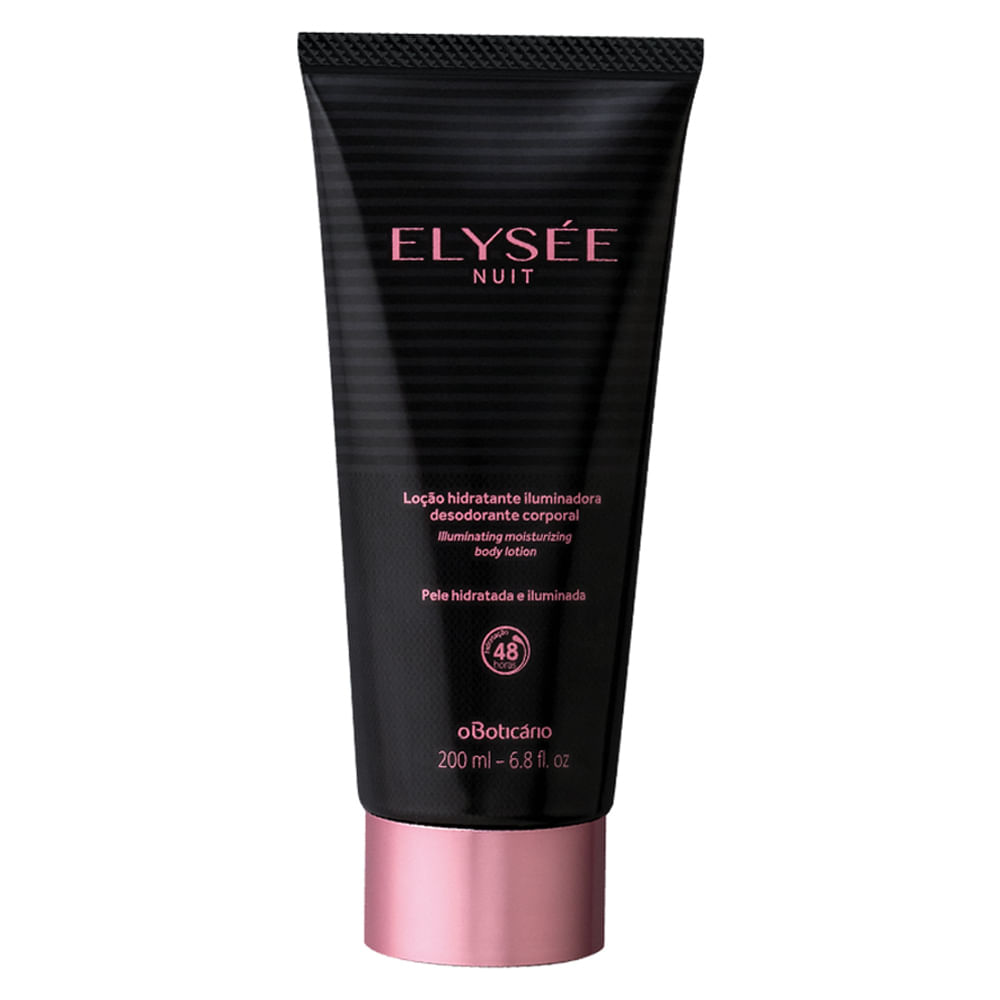 Loção Desodorante Hidratante Iluminadora Corporal Elysée Nuit, 200ml