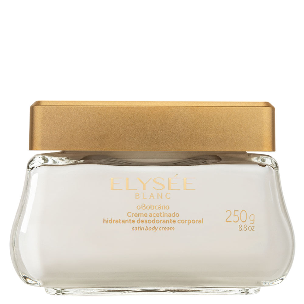 Creme Hidratante Acetinado Desodorante Elysée Blanc, 250g