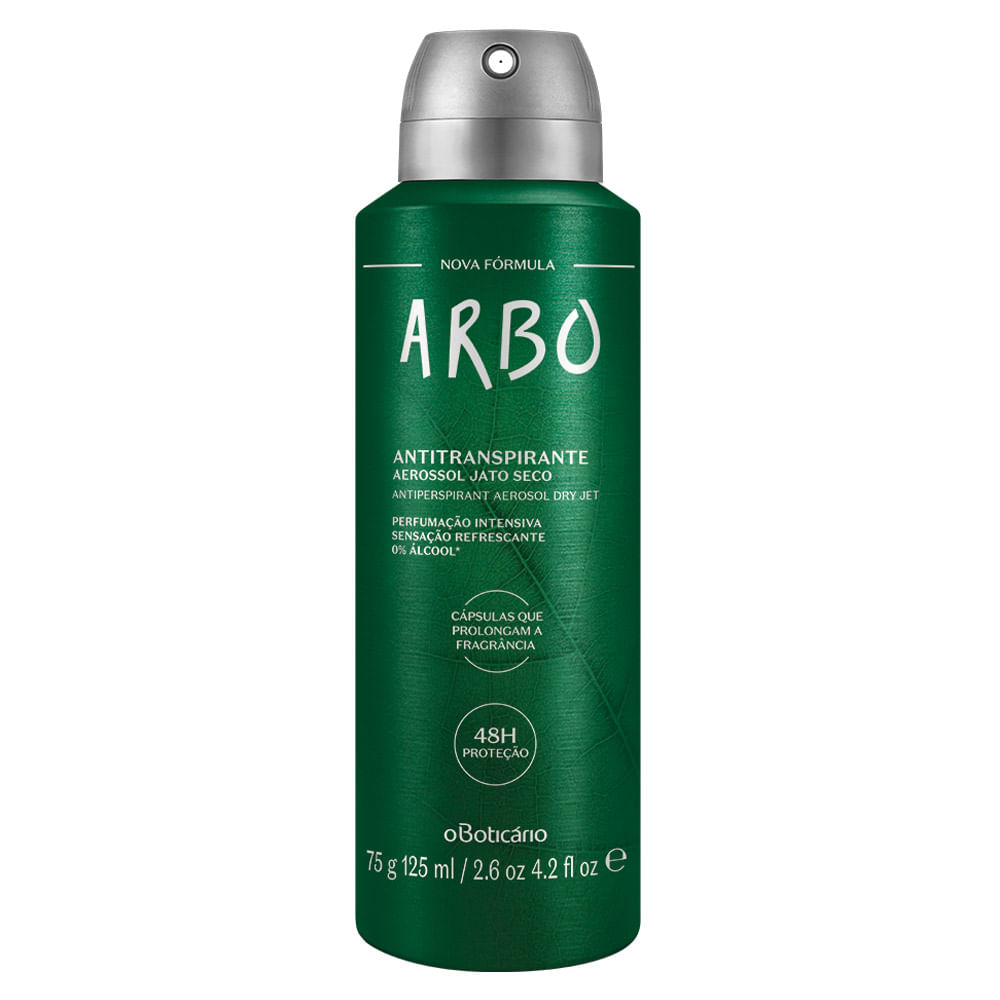 Desodorante Antitranspirante Aerosol Arbo, 75g/125ml