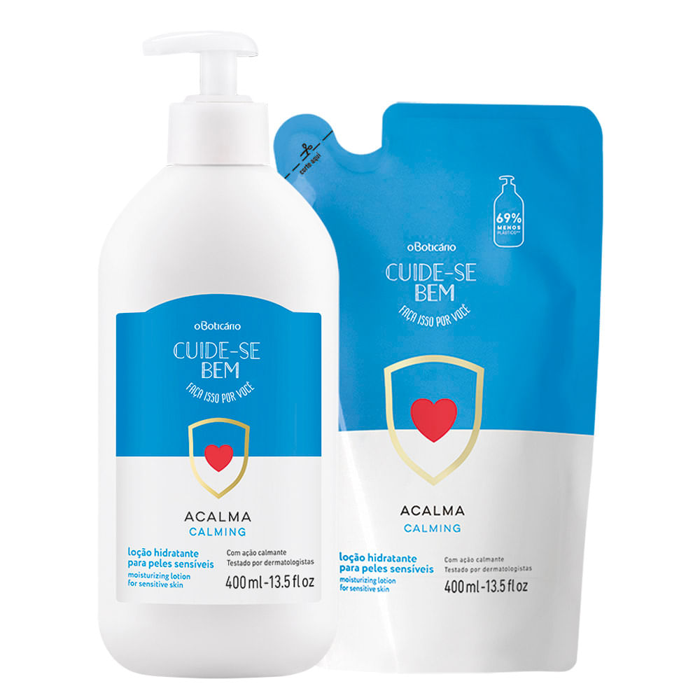 Combo Cuide-se Bem Acalma: Loção Desodorante 400ml + Refil 400ml