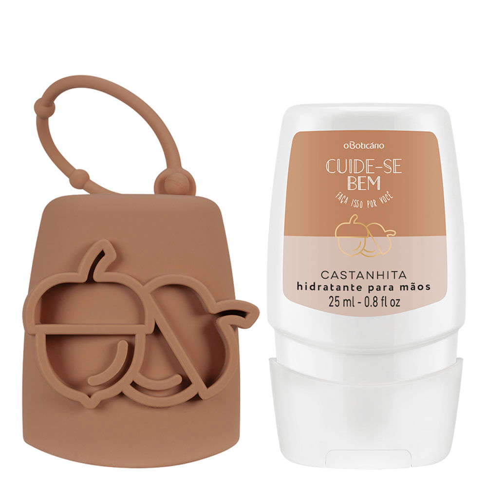 Combo Cuide-se Bem Castanhita: Creme Desodorante Mãos + Capinha