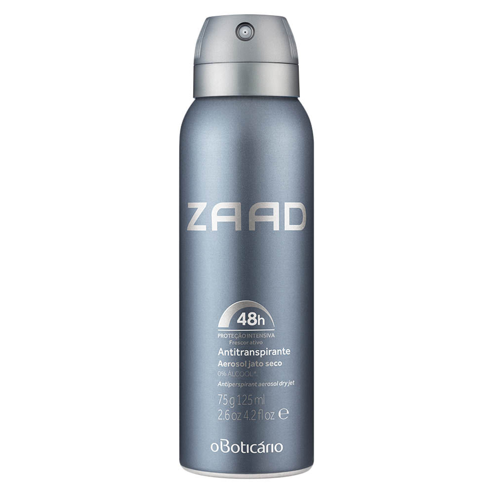 Desodorante Antitranspirante Aerosol Zaad, 75g/125ml