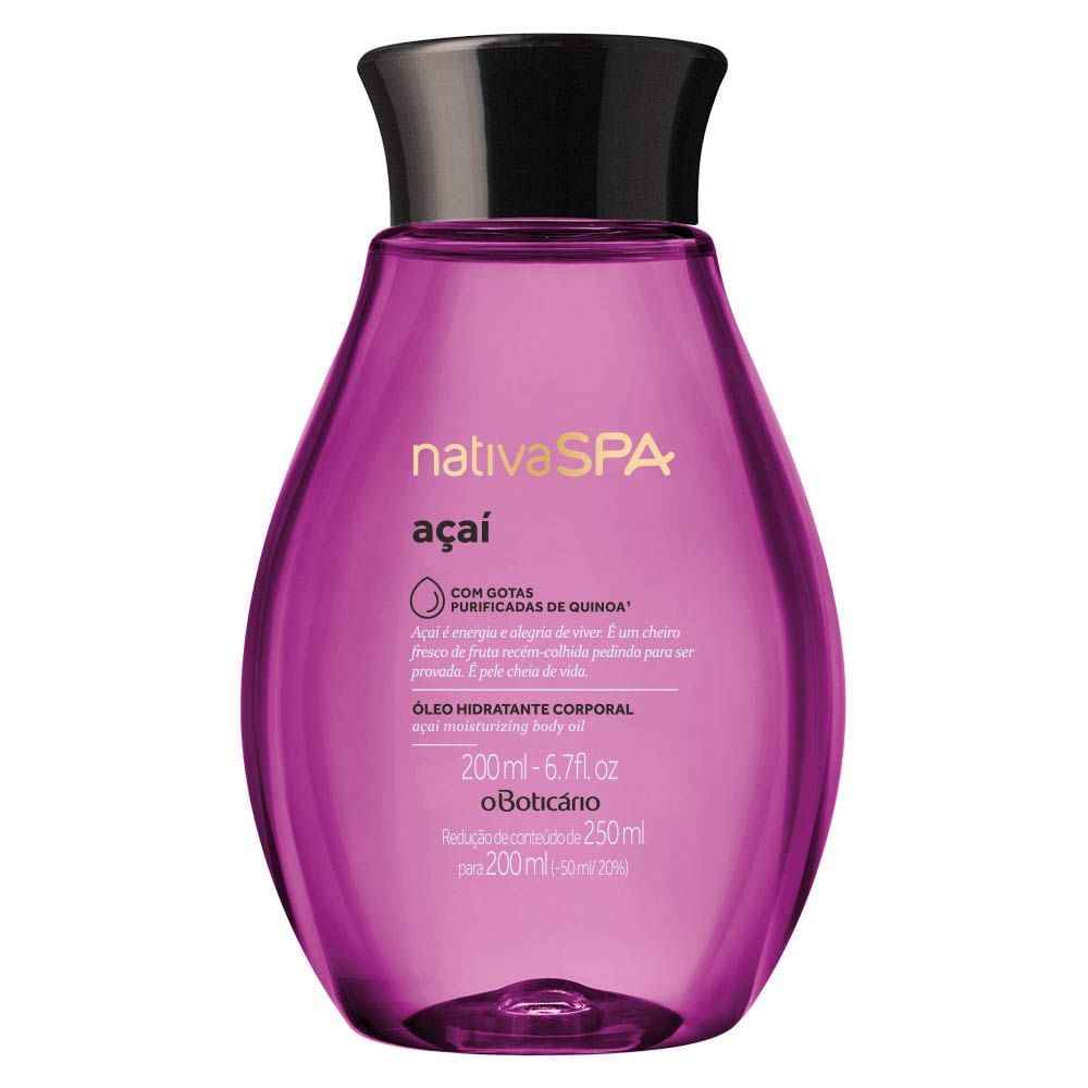 Óleo Desodorante Corporal Nativa SPA Açaí, 200ml