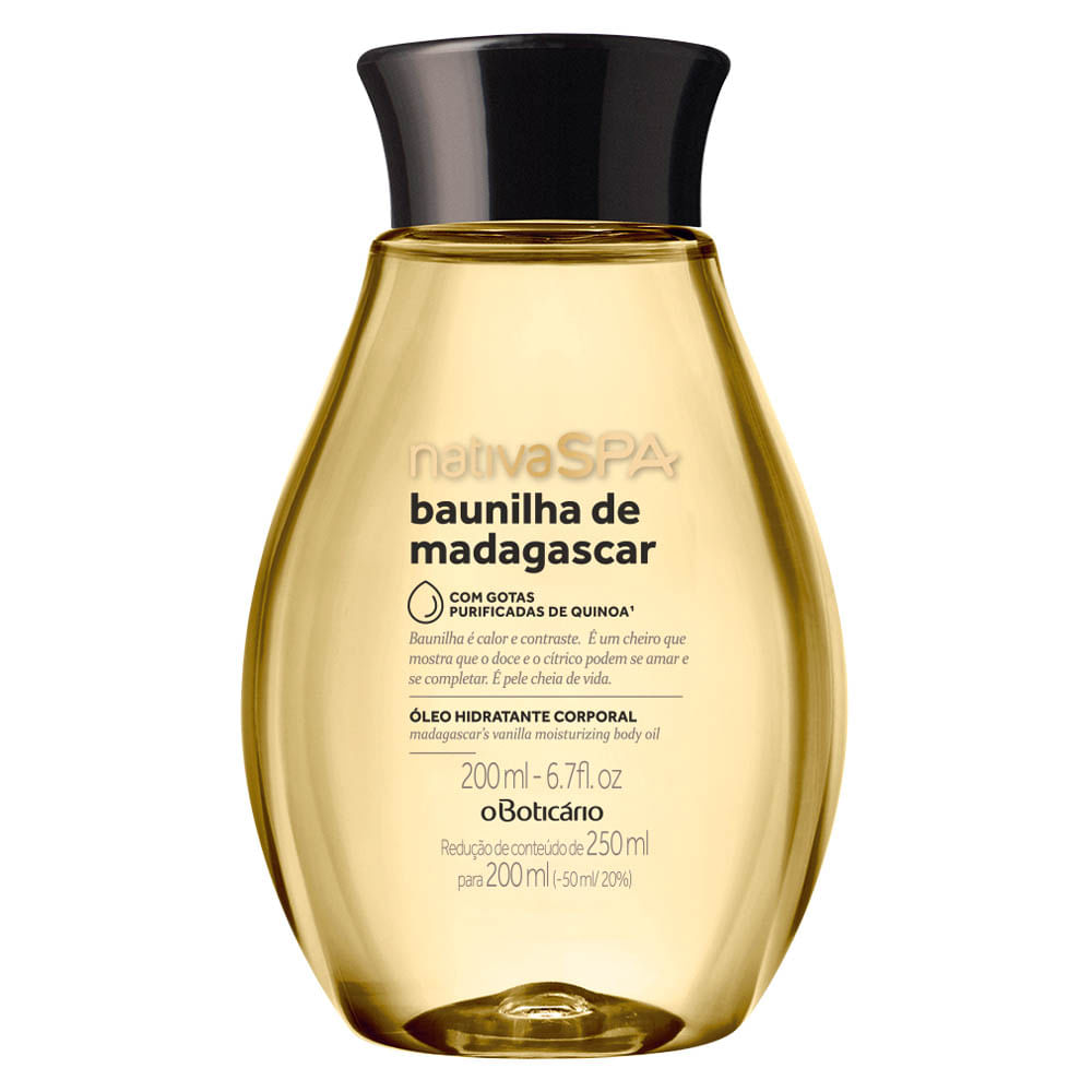 Óleo Desodorante Corporal Nativa SPA Baunilha de Madagascar, 200ml