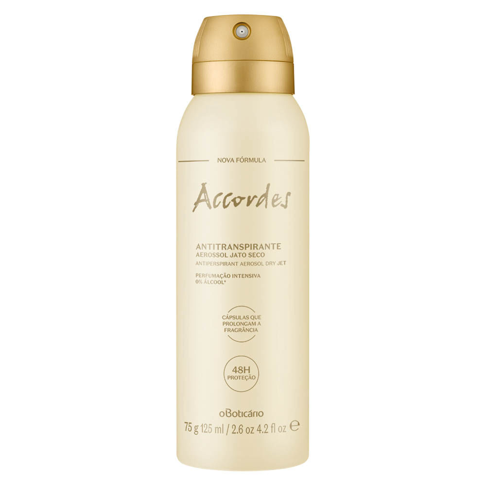 Desodorante Antitranspirante Aerosol Accordes, 75g/125ml
