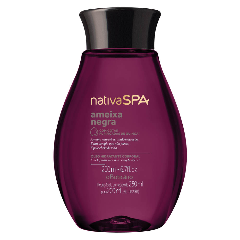 Óleo Desodorante Corporal Nativa SPA Ameixa Negra, 200ml