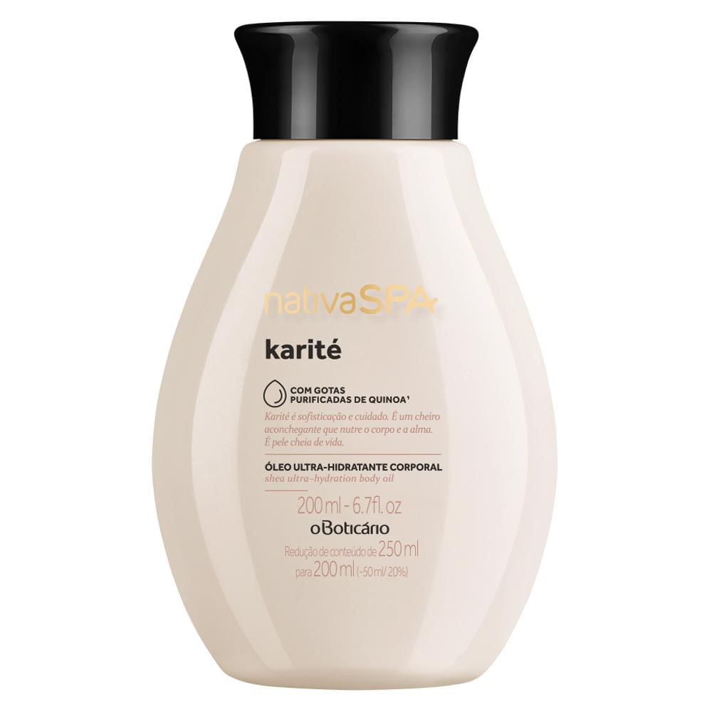 Óleo Hidratante Desodorante Corporal Nativa SPA Karité, 200ml