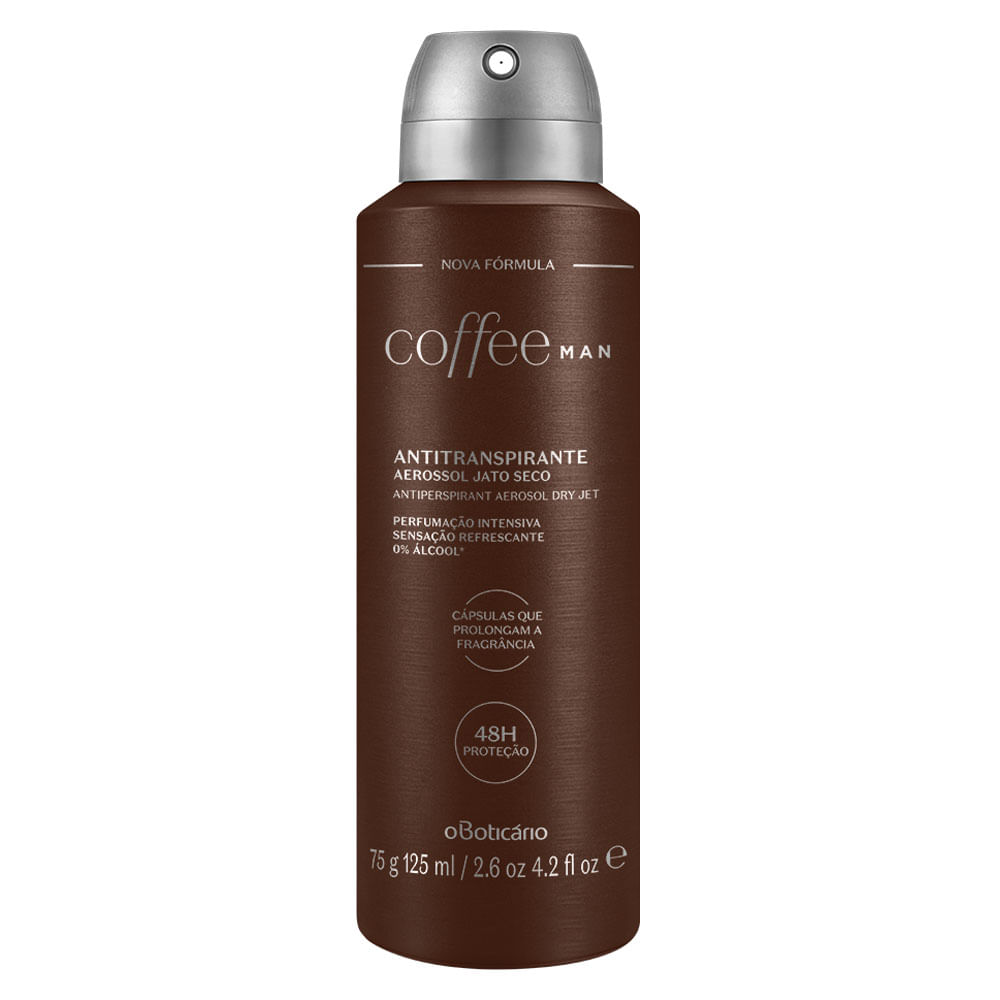 Desodorante Antitranspirante Aerosol Coffee Man, 75g/125ml