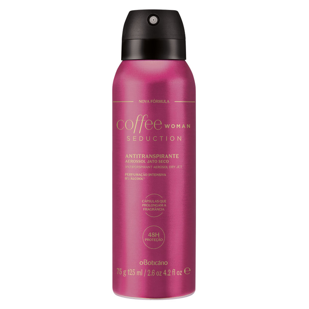 Desodorante Antitranspirante Aerosol Coffee Woman Seduction, 75g/125ml