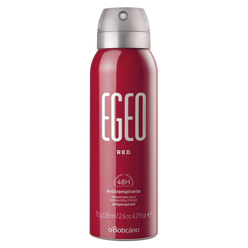 Desodorante Antitranspirante Aerosol Egeo Red, 75g