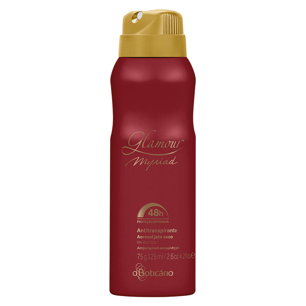Desodorante Antitranspirante Aerosol Glamour Myriad, 75g