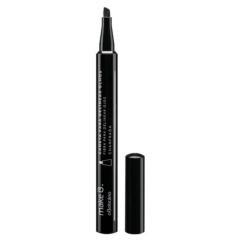 Caneta Delineadora para Olhos Ponta Chanfrada Preta Make B. 1,0ml
