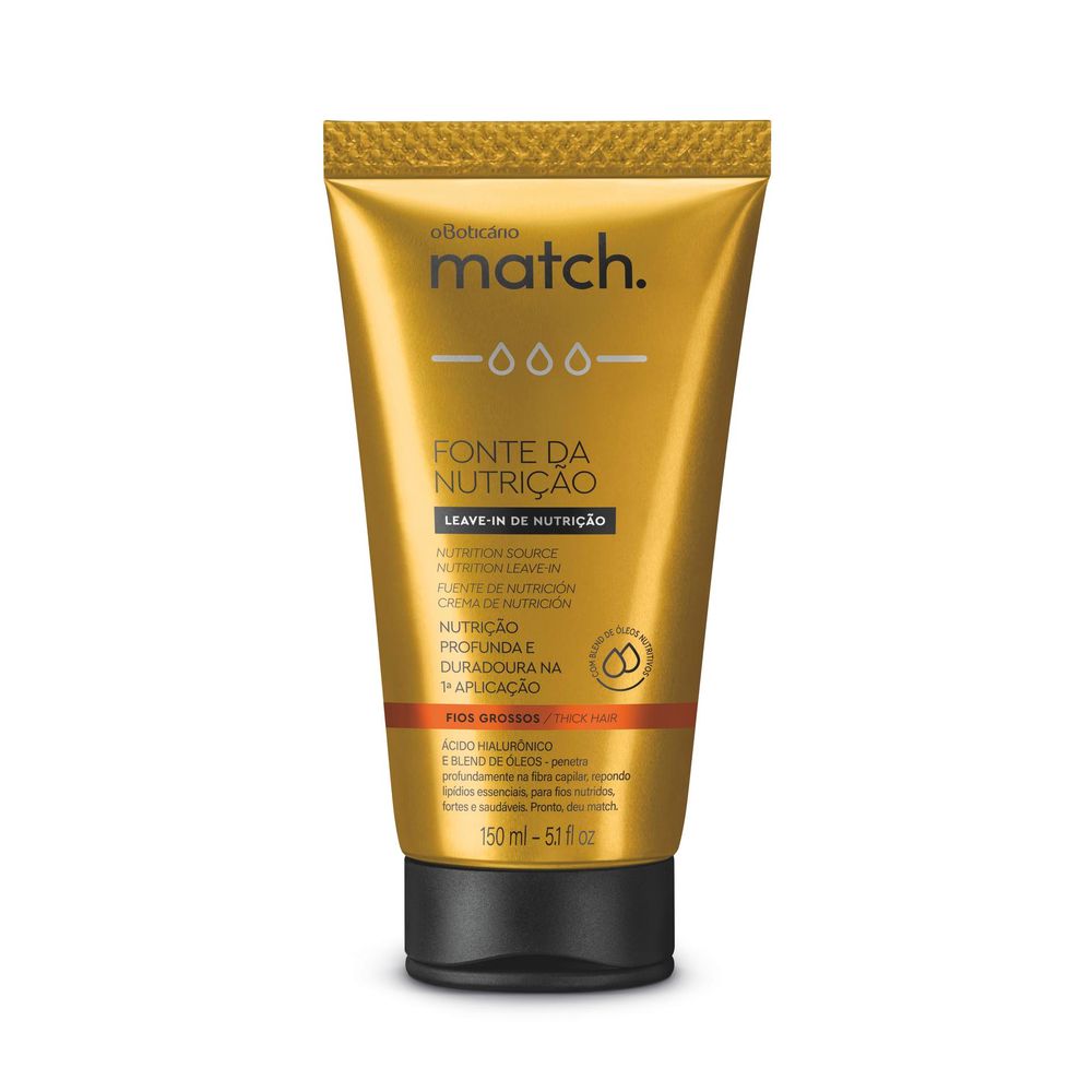 Creme para Pentear Fios Grossos Match Fonte da Nutrição, 150ml