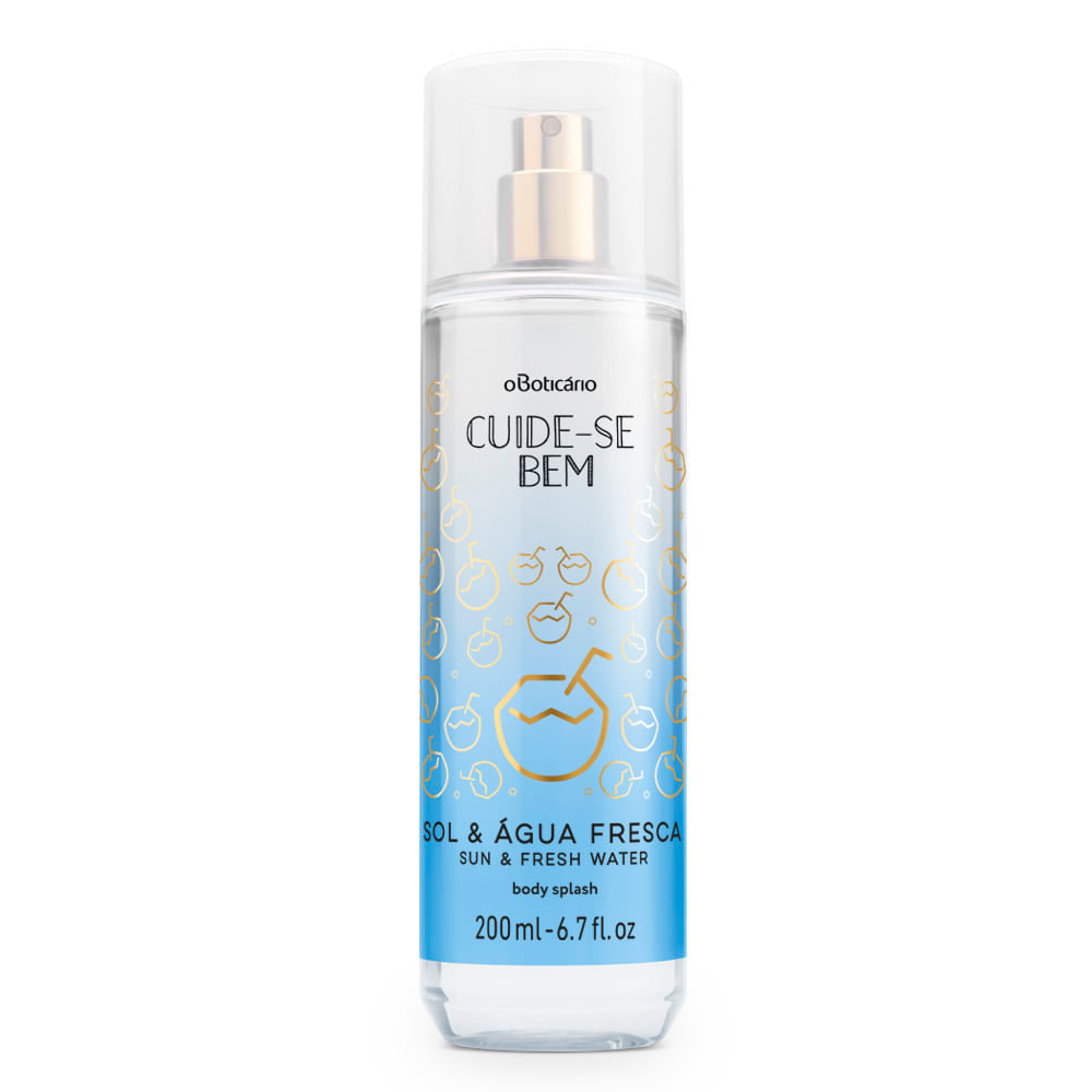 Body Splash Desodorante Colônia Cuide-Se Bem Sol e Água Fresca, 200ml