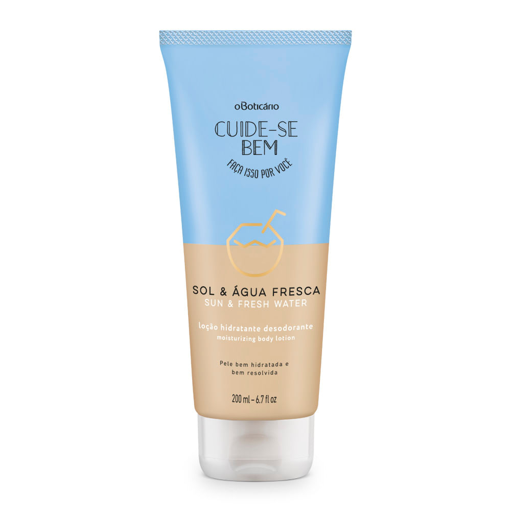 Loção Desodorante Hidratante Corporal Cuide-Se Bem Sol e Água Fresca, 200ml