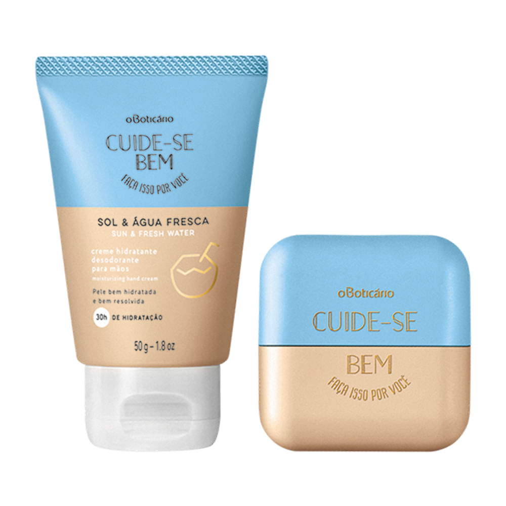 Combo Cuide-Se Bem Sol E Água Fresca: Hidratante Labial 6,2g + Creme Para Mãos 50g