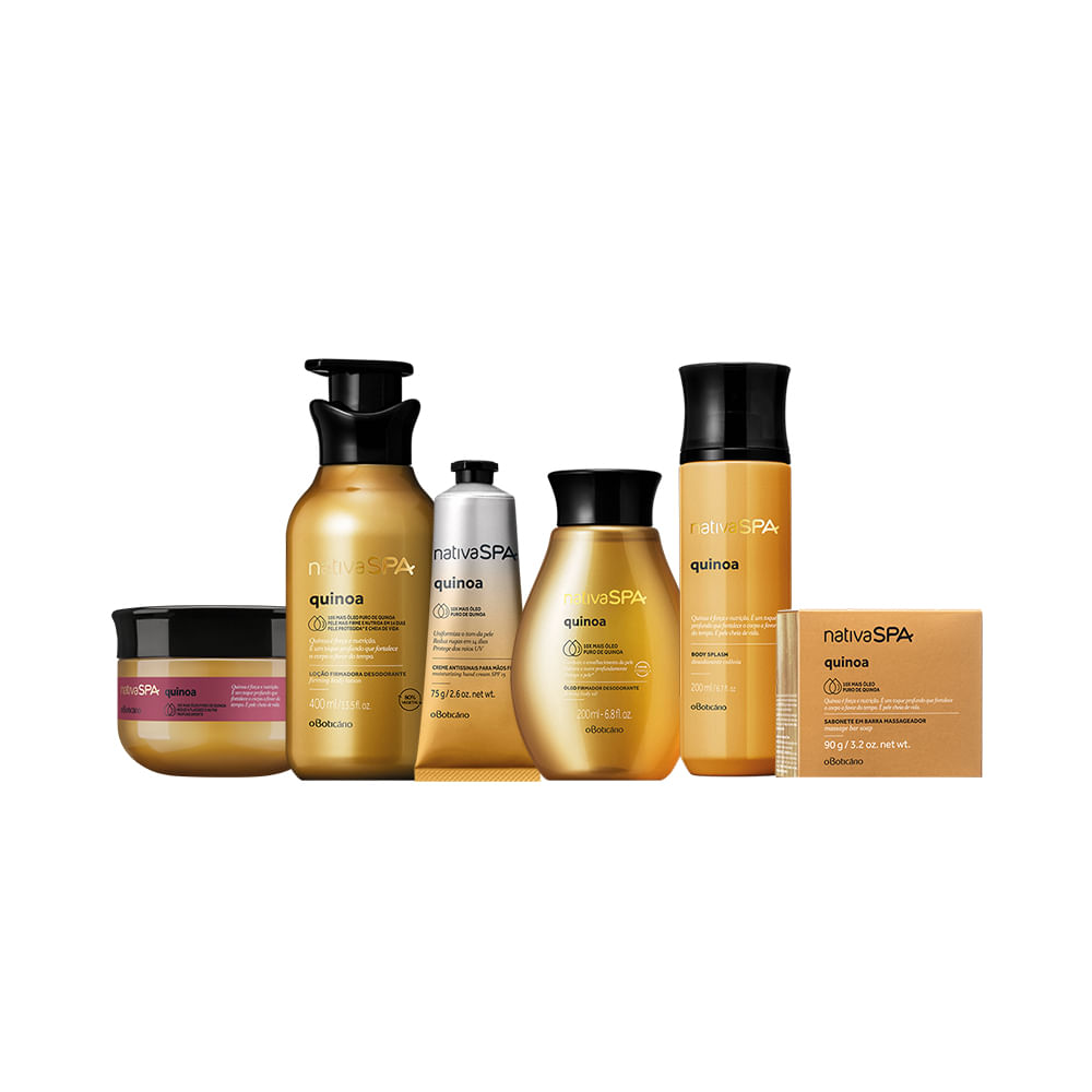 Combo Nativa Spa Quinoa Cuidados Com A Pele: Linha Completa