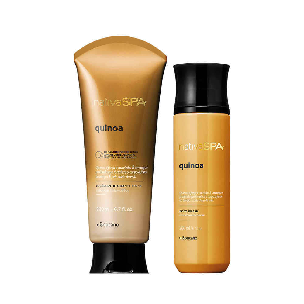 Combo Nativa Spa Quinoa: Body Splash + Loção Firmadora Corporal