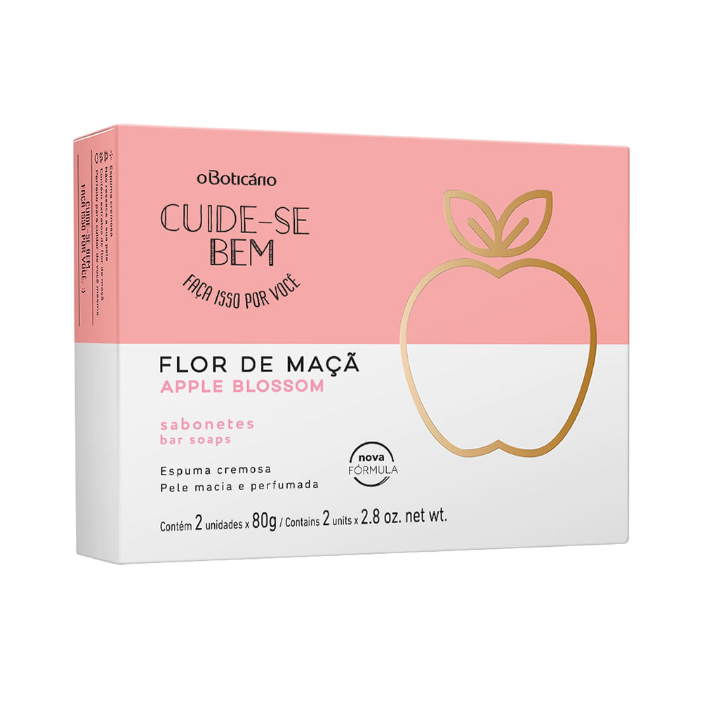 Sabonete em Barra Duo Cuide-se Bem Flor de Maçã, 2 unidades de 80 g cada