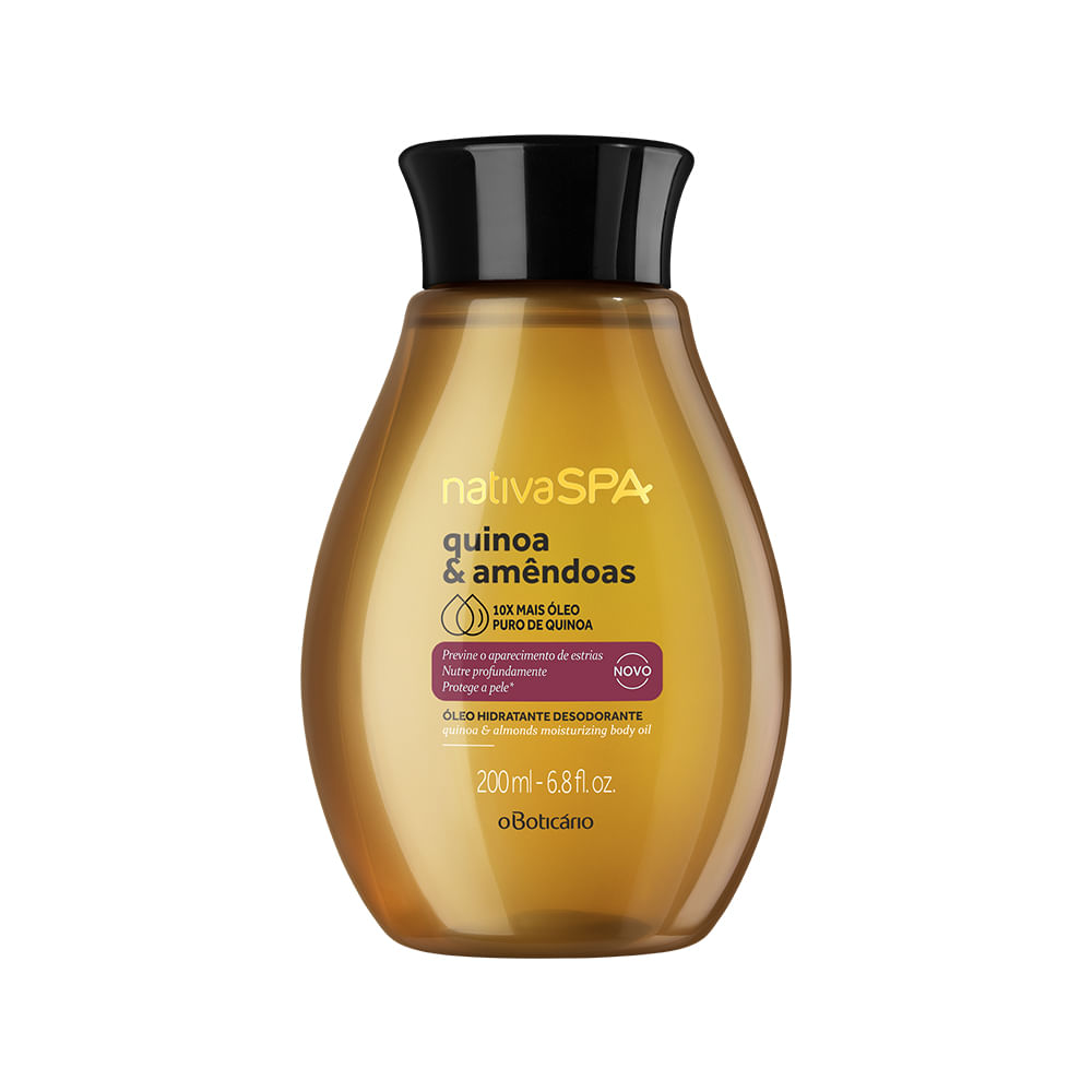 Óleo Desodorante Hidratante Corporal Nativa SPA Quinoa & Amêndoas, 200 ml