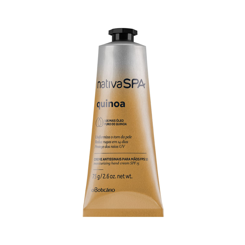 Creme Antissinais para Mãos FPS 15 Nativa SPA Quinoa, 75 g