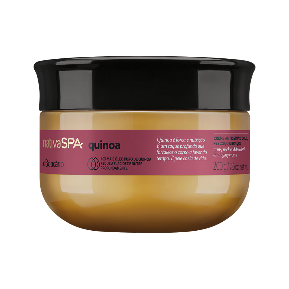 Creme Antissinais Colo, Pescoço e Braços Nativa SPA Quinoa, 200 g