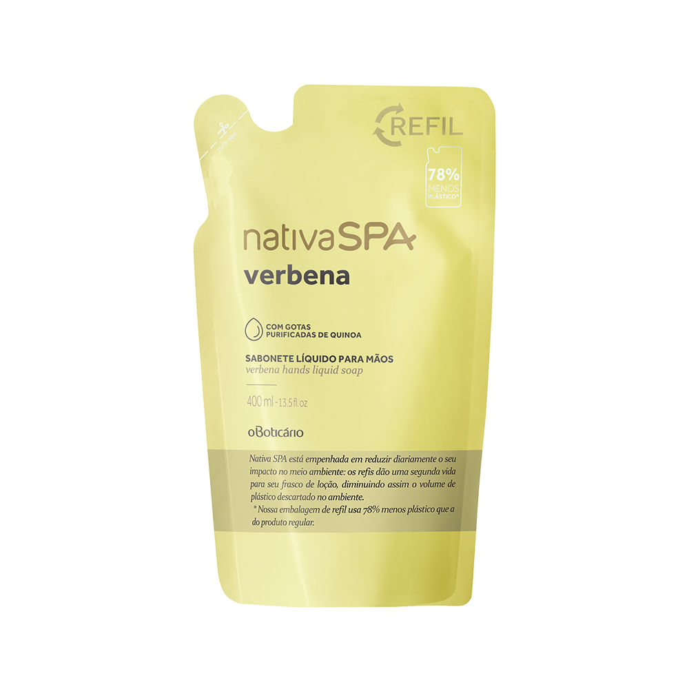 Refil Sabonete Líquido para as Mãos Nativa SPA Verbena, 400 ml