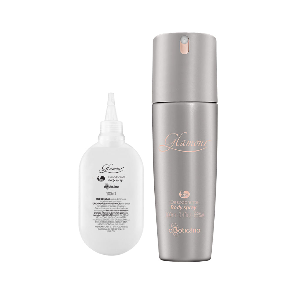 Combo Glamour: Desodorante Body Spray + Refil