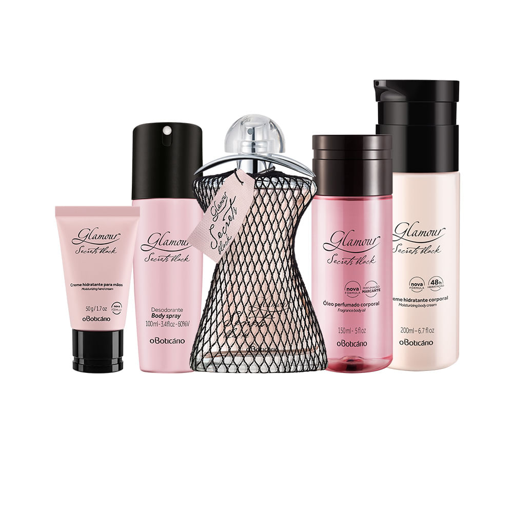 Combo Glamour Secrets Black: Linha Completa