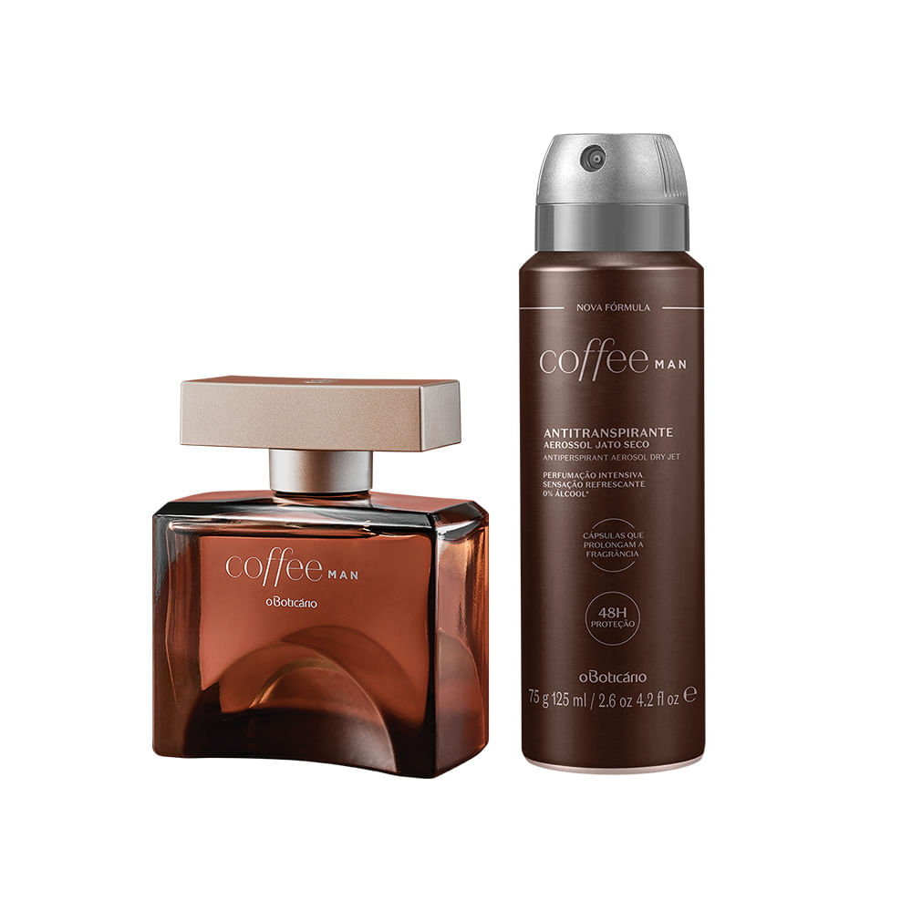 Combo Coffee Man: Desodorante Colônia, 100Ml + Desodorante Antitranspirante, 75G
