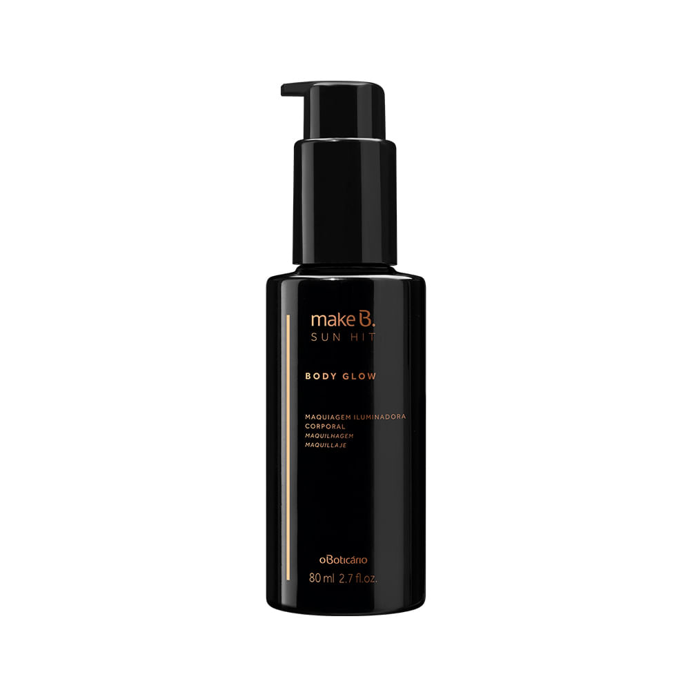 Iluminador Liquido Body Glow Gold Make B. Sun Hit, 80 ml