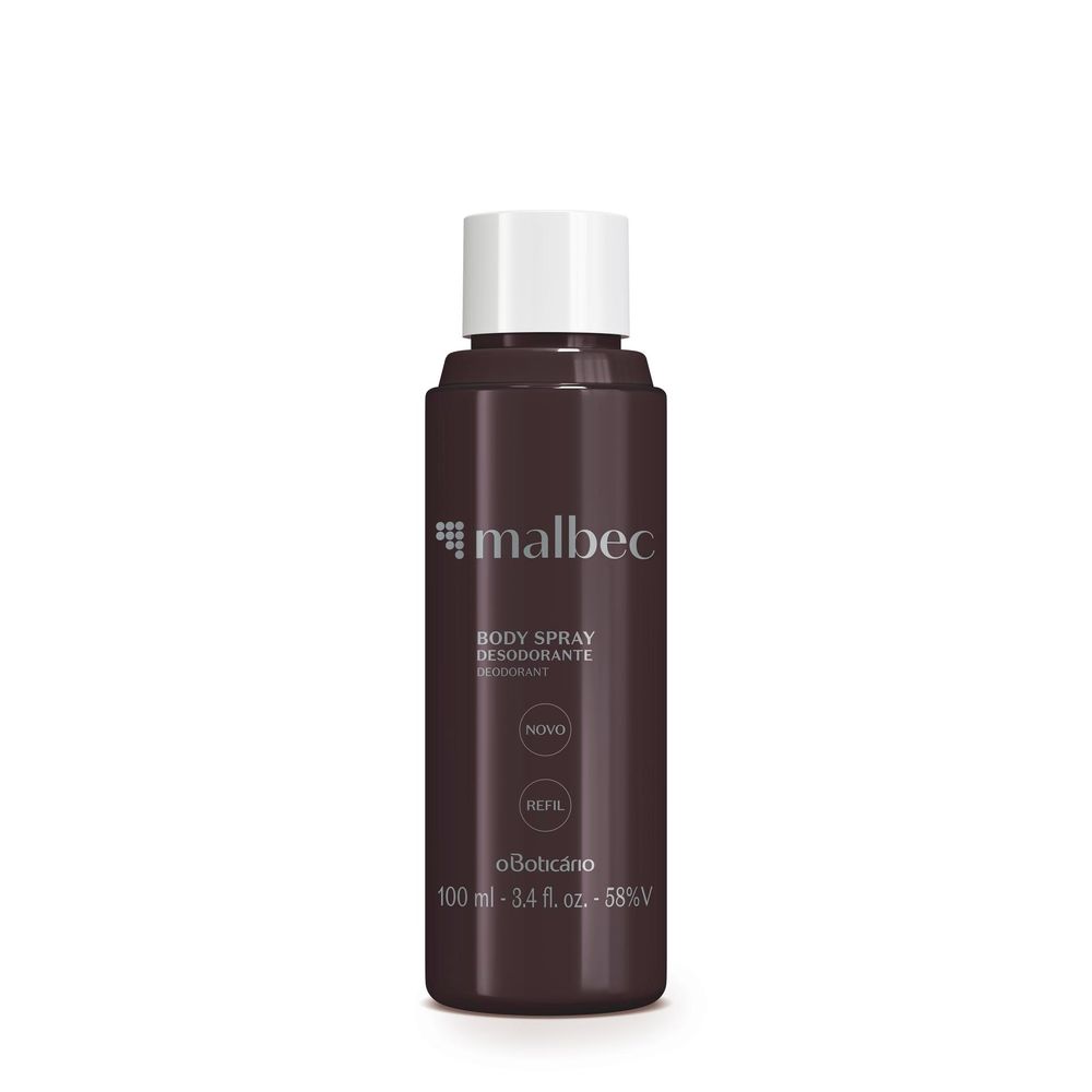 Refil Desodorante Body Spray Malbec, 100 ml
