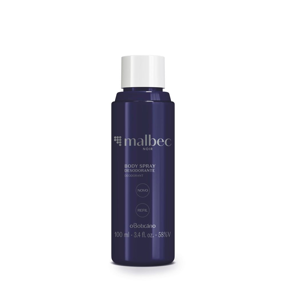 Refil Desodorante Body Spray Malbec Noir, 100 ml