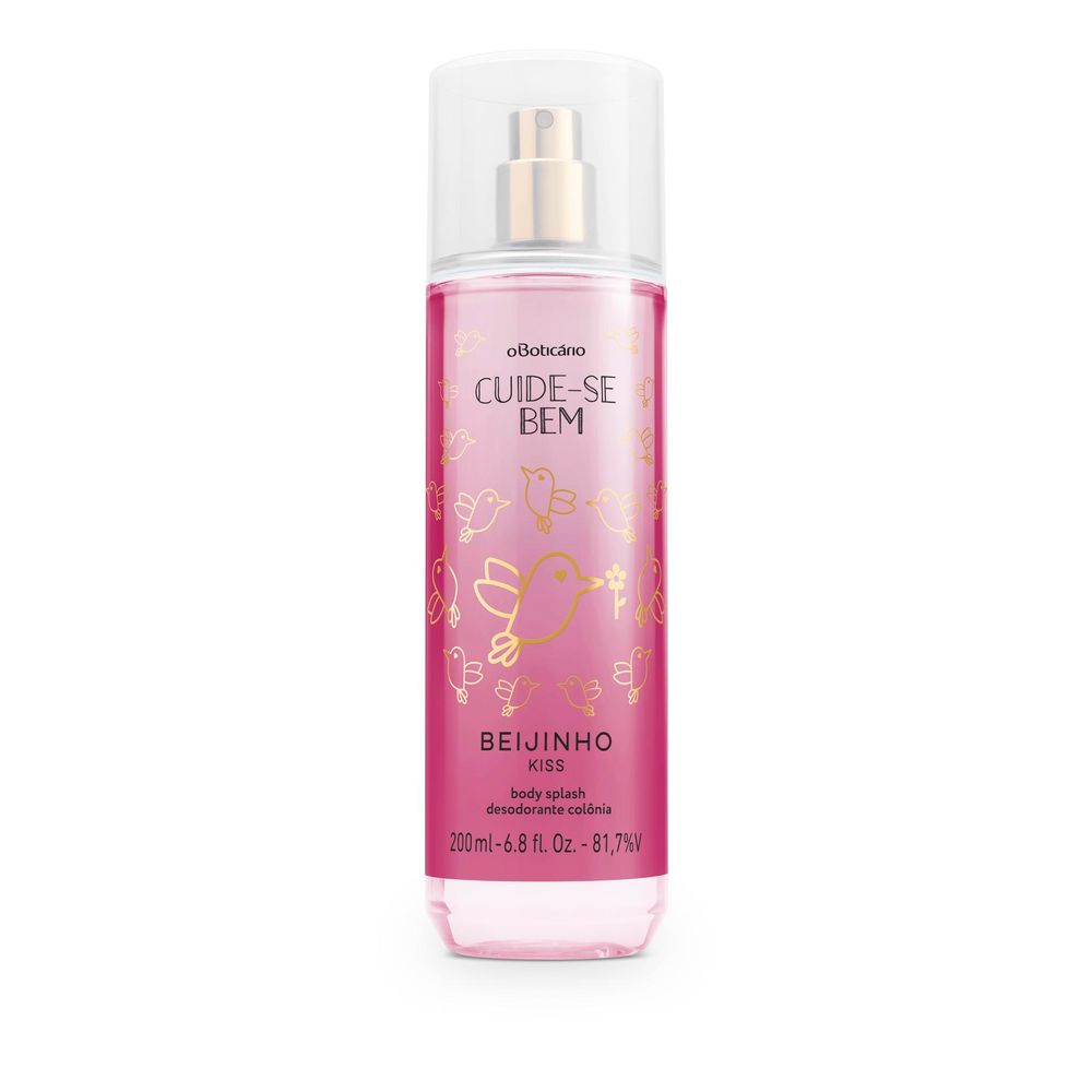 Body Splash Desodorante Colônia Cuide-Se Bem Beijinho, 200 ml