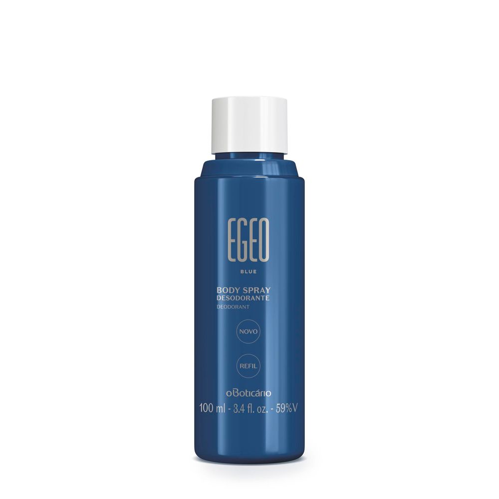 Refil Body Spray Desodorante Egeo Blue, 100 ml