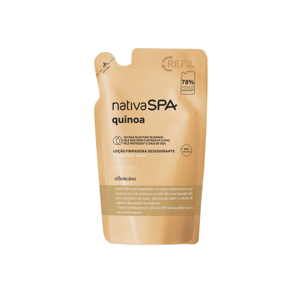 Refil Locão Firmadora Desodorante Hidratante Corporal Nativa Spa Quinoa, 400 ml