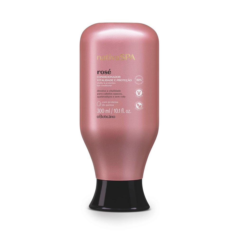 Condicionador Vitalidade E Proteção Nativa Spa Rosé, 300 ml