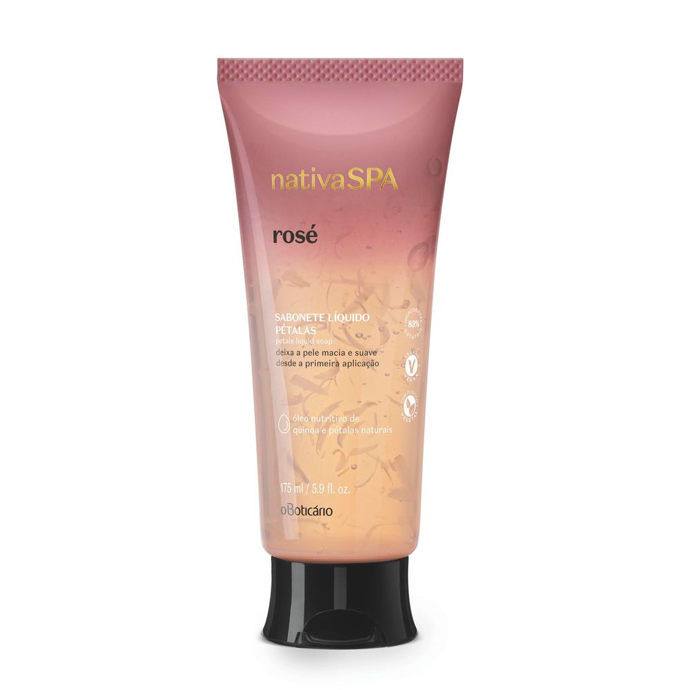 Sabonete Líquido Corporal Pétalas Nativa Spa Rosé, 175 ml