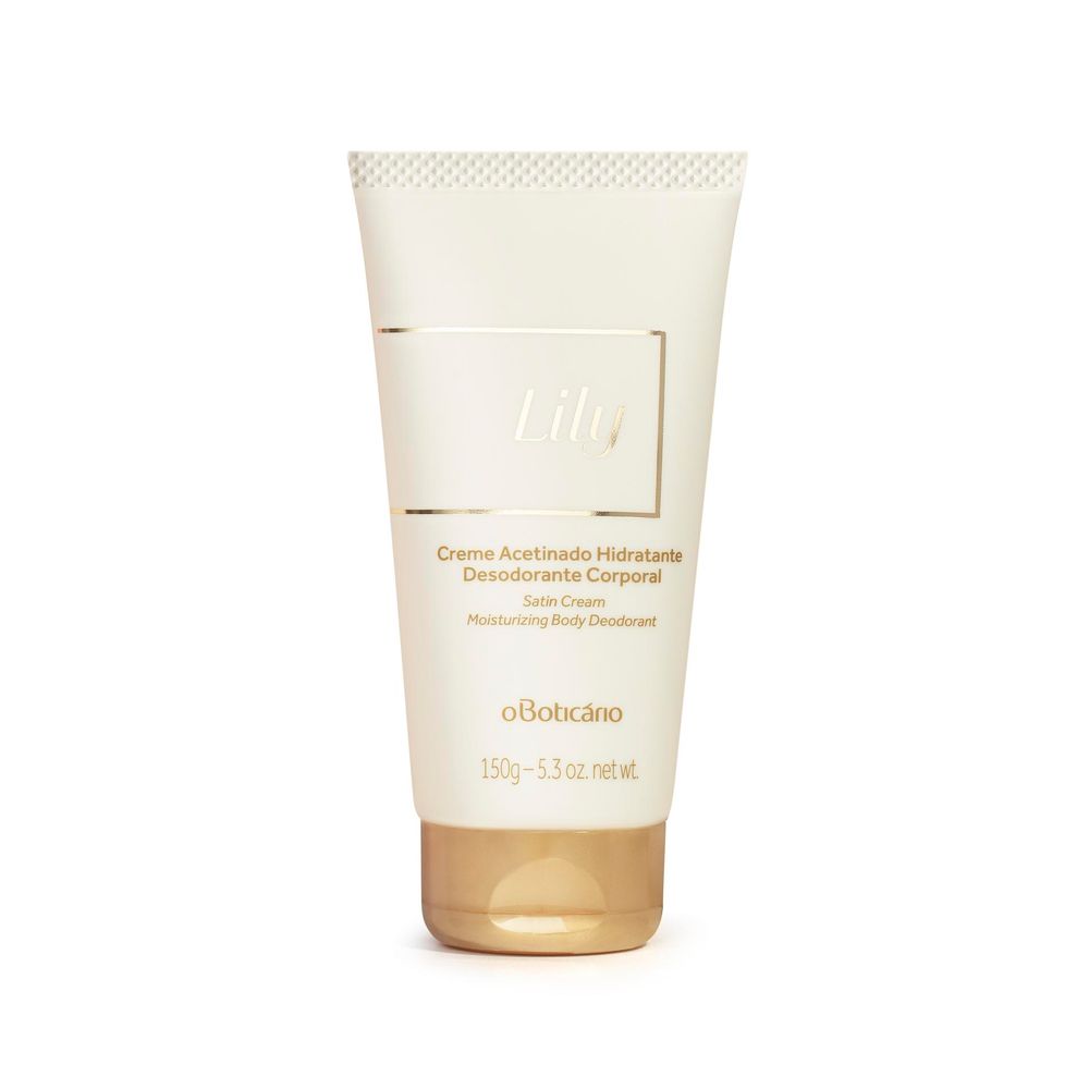 Creme Acetinado Desodorante Hidratante Corporal Lily, 150 g