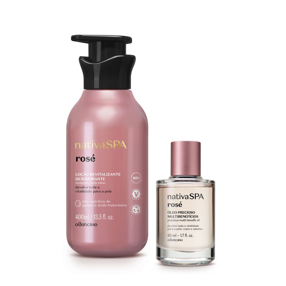 Combo Nativa Spa Rosé : Óleo Precioso + Loção 400ml