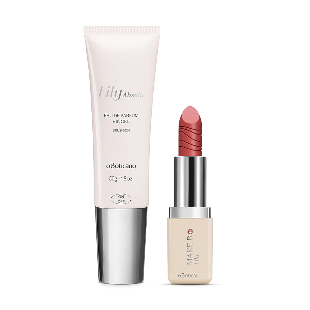 Combo Lily Absolu: Eau De Parfum Pincel, 50g + Batom Cremoso Make B., 3,6g