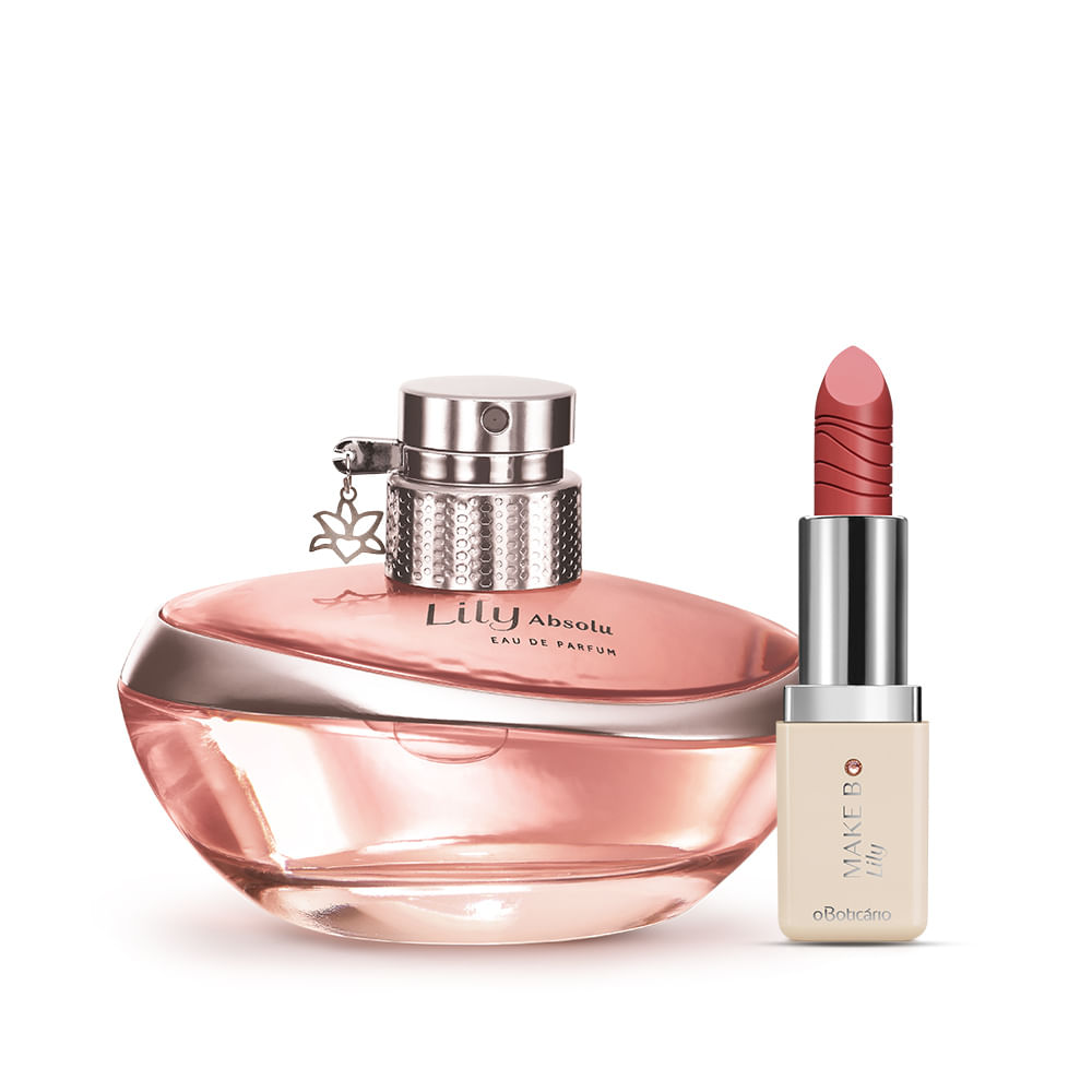 Combo Lily Absolu: Eau De Parfum, 75 ml + Batom Cremoso Make B., 3,6g