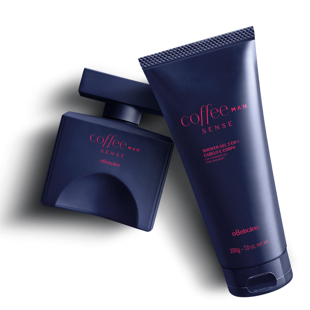 Combo Coffee Sense Man: Desodorante Colônia, 100 ml + Shower gel 2 Em 1, 200 g