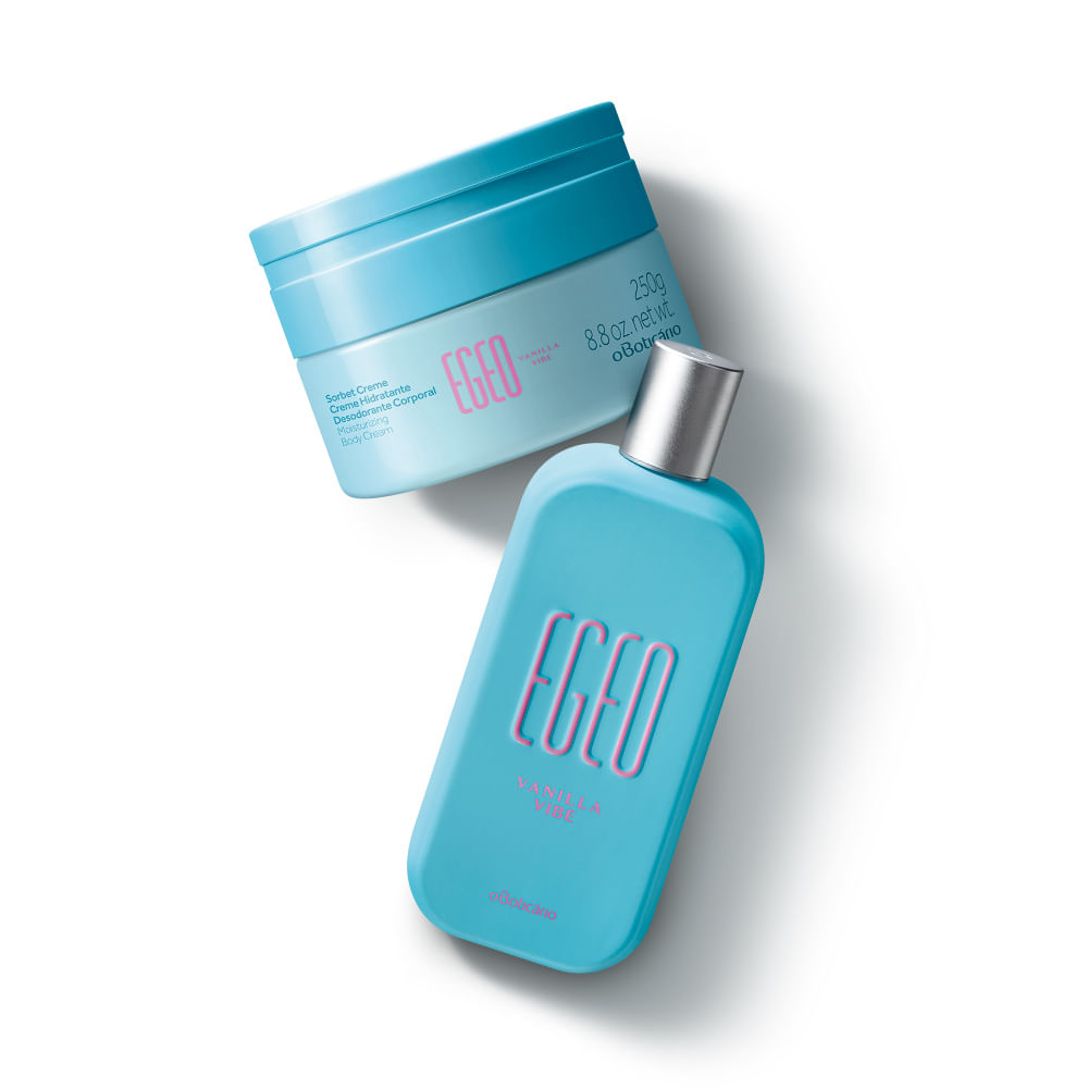 Combo Egeo Vanilla Vibe: Colônia, 90 ml + Sorbet Hidratante Corporal, 250 g