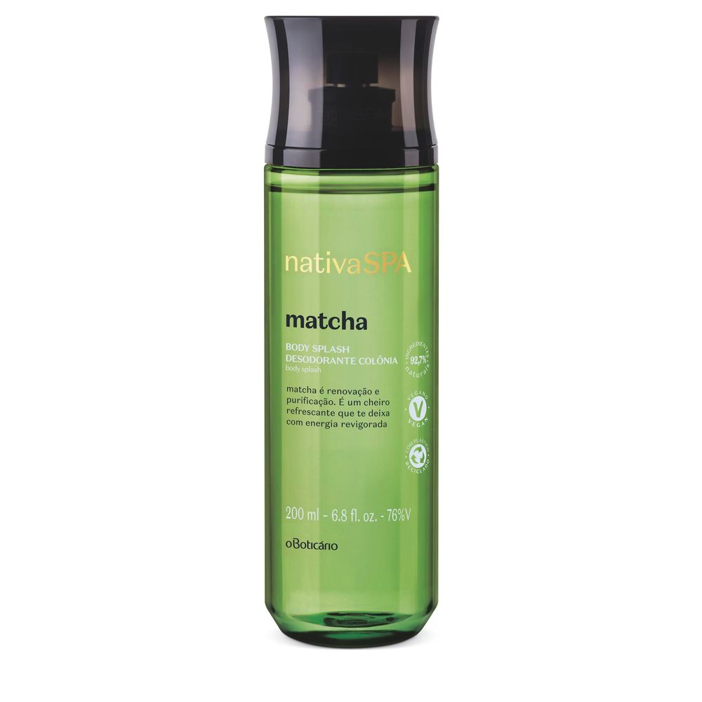 Nativa Spa Body Splash Desodorante Colônia Matcha, 200 ml
